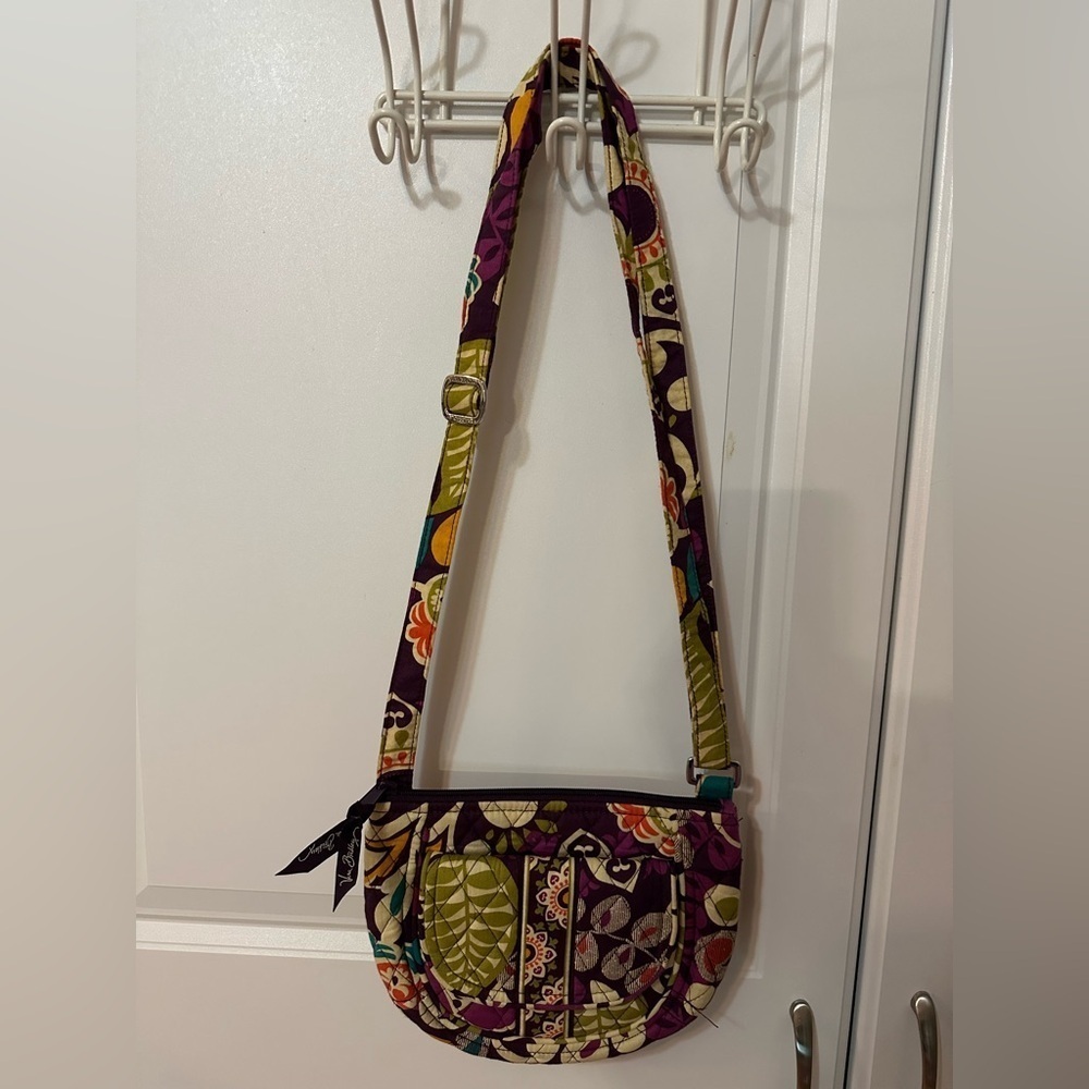Vera Bradley Lizzy Plum Crazy Little Hipster Crossbody Purse / Bag